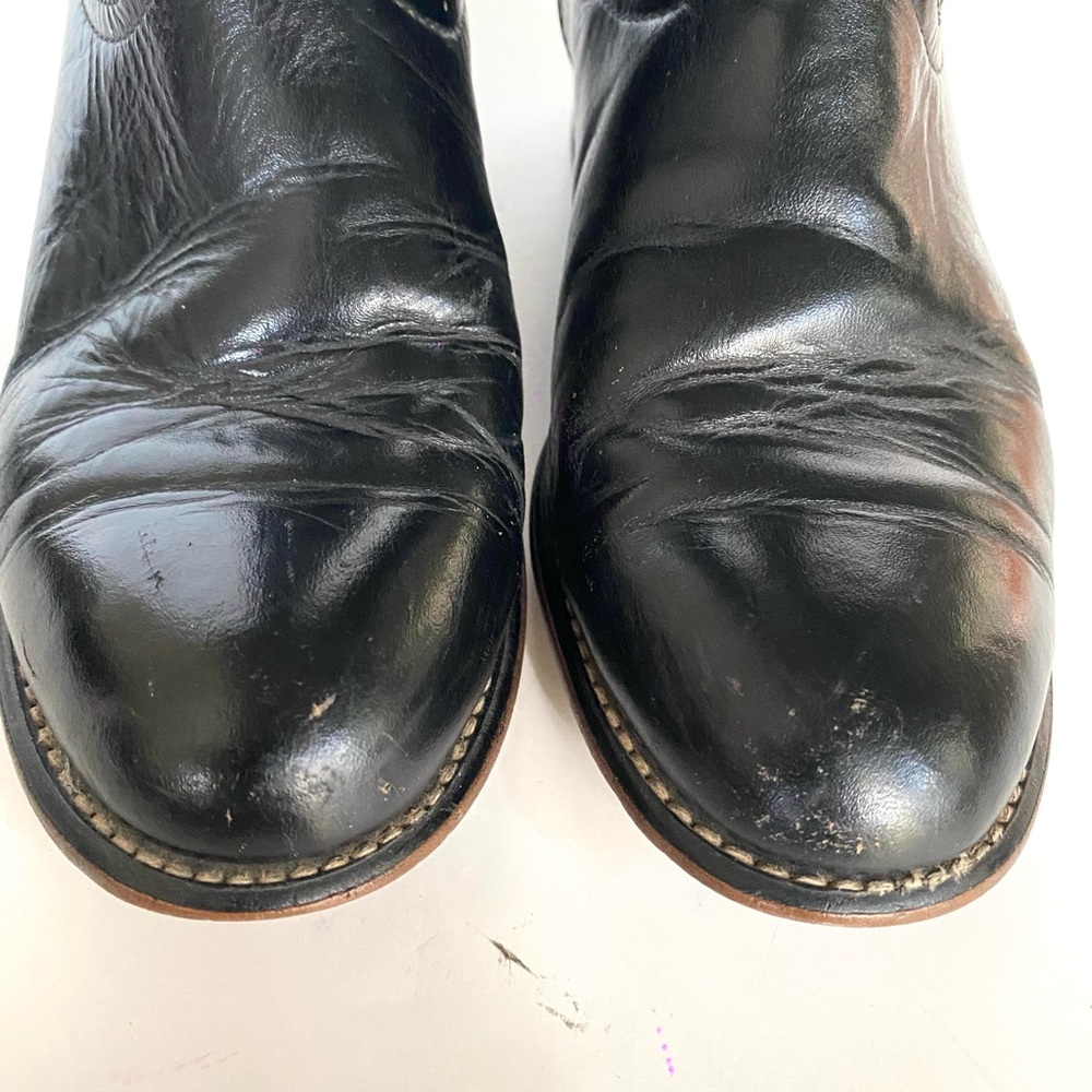 LAREDO Ladies Vintage Black Leather Ropers - Picture 4 of 7